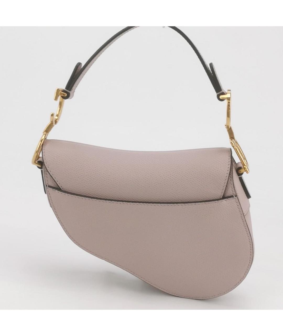 CHRISTIAN DIOR Розовая кожаная сумка с короткими ручками, фото 3