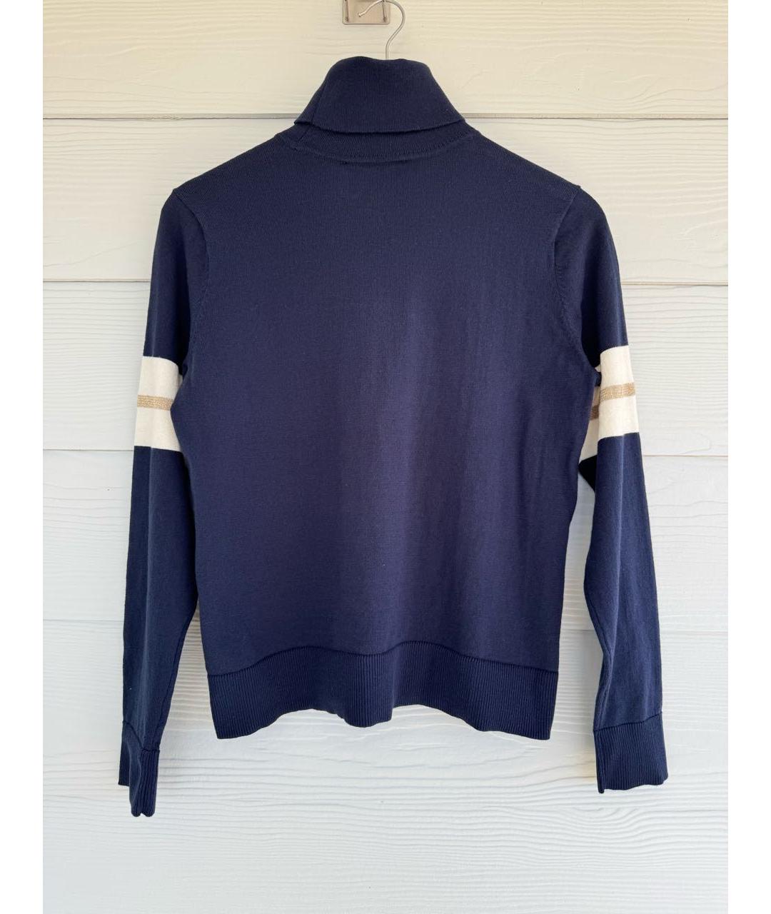 MICHAEL KORS Темно-синяя хлопковая водолазка, фото 6