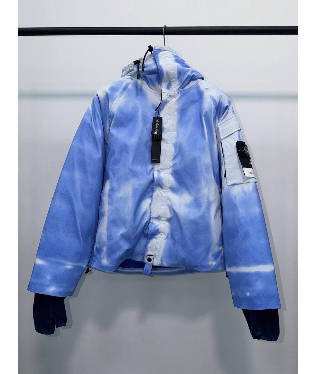 STONE ISLAND Голубая полиамидовая куртка, фото 7