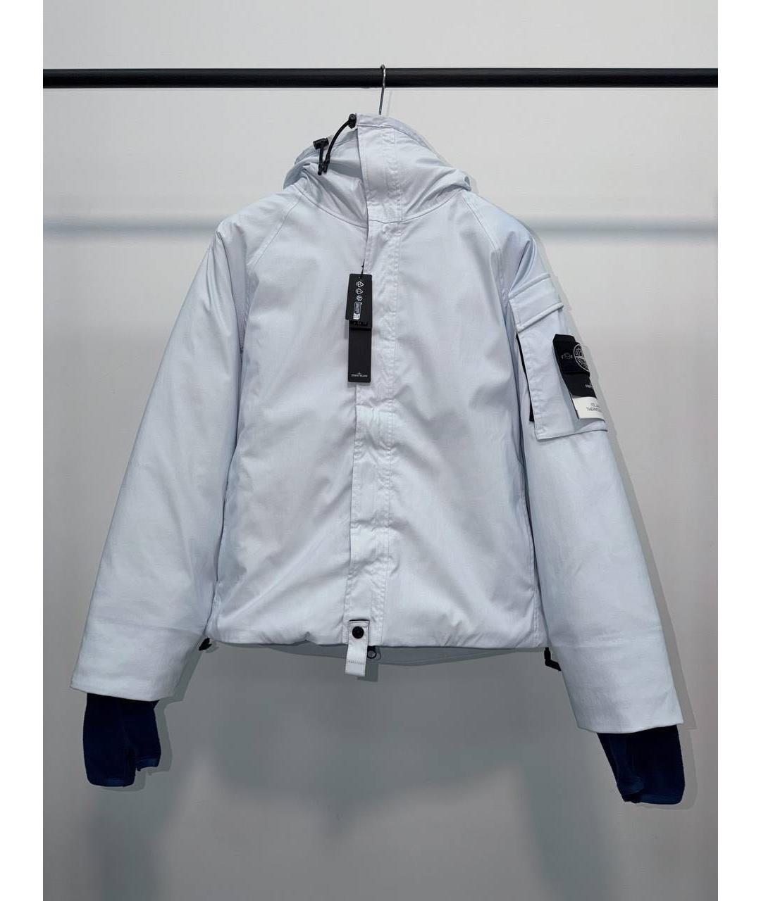 STONE ISLAND Голубая полиамидовая куртка, фото 2