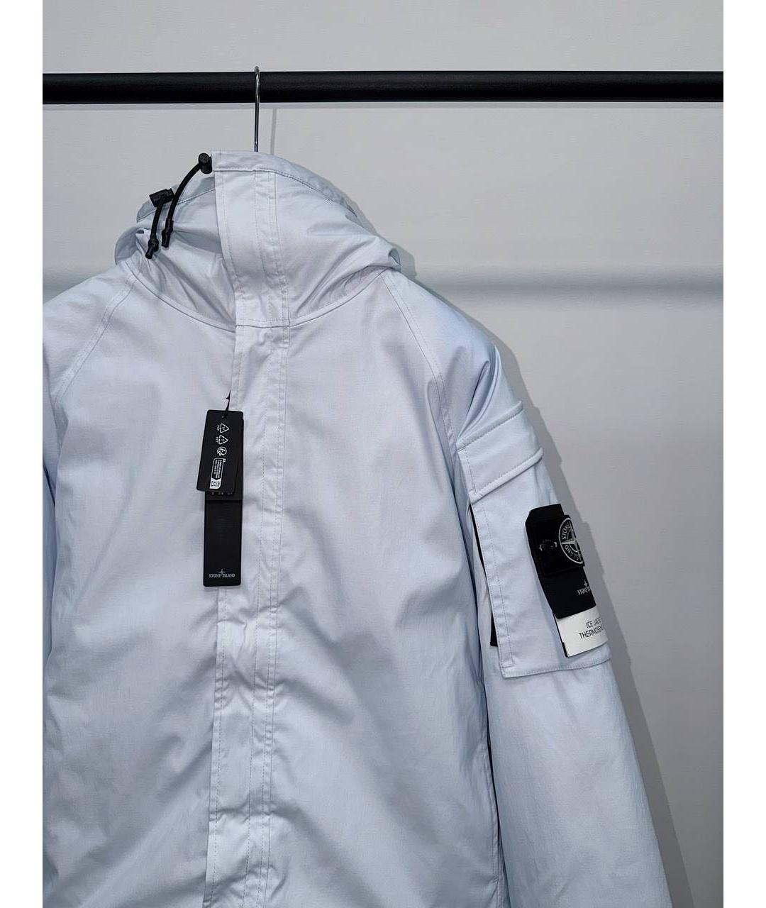 STONE ISLAND Голубая полиамидовая куртка, фото 4