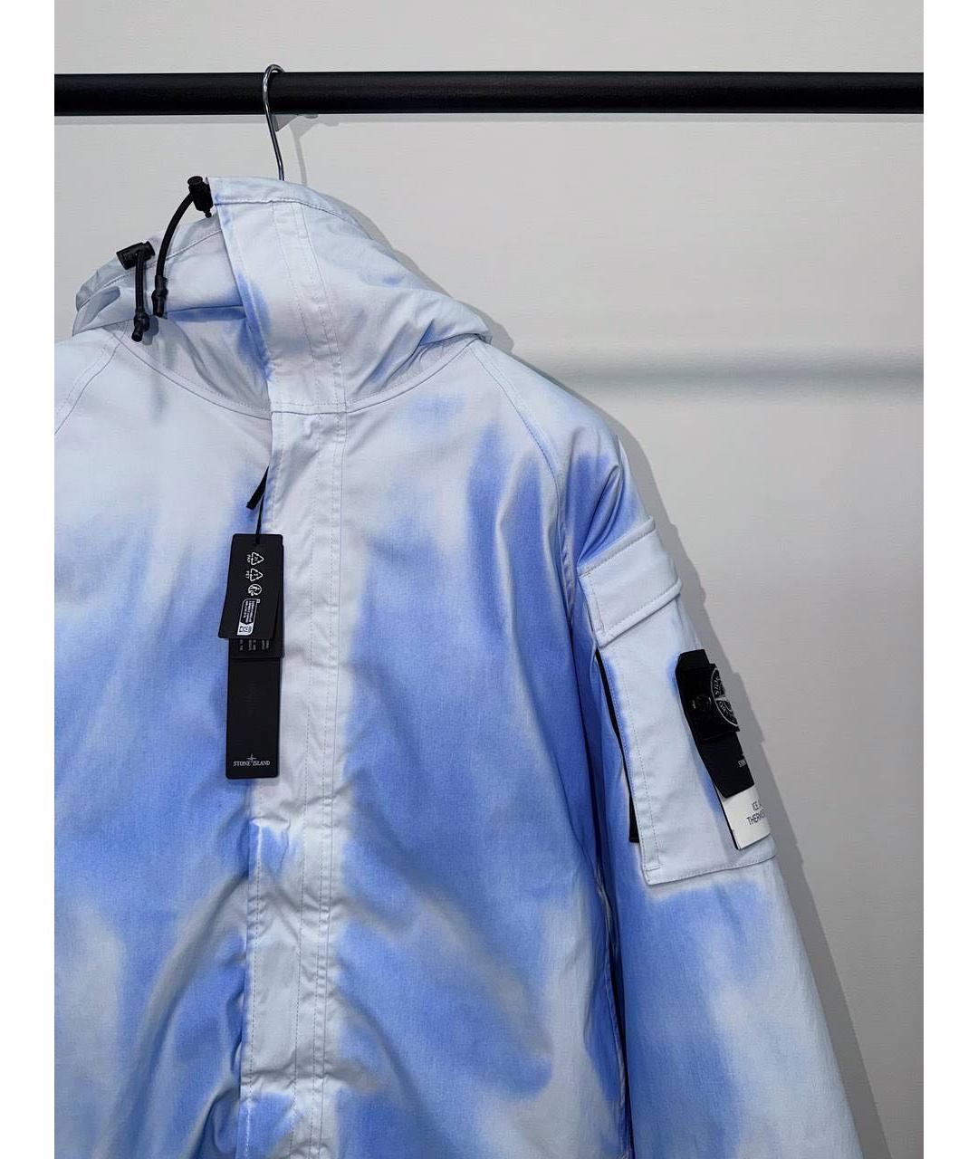 STONE ISLAND Голубая полиамидовая куртка, фото 3