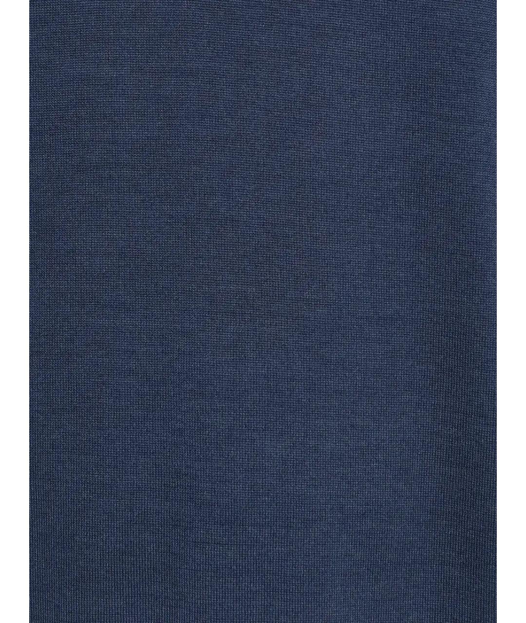 STEFANO RICCI Синий шерстяной джемпер / свитер, фото 3