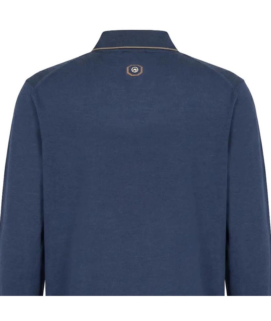 STEFANO RICCI Синий шерстяной джемпер / свитер, фото 4