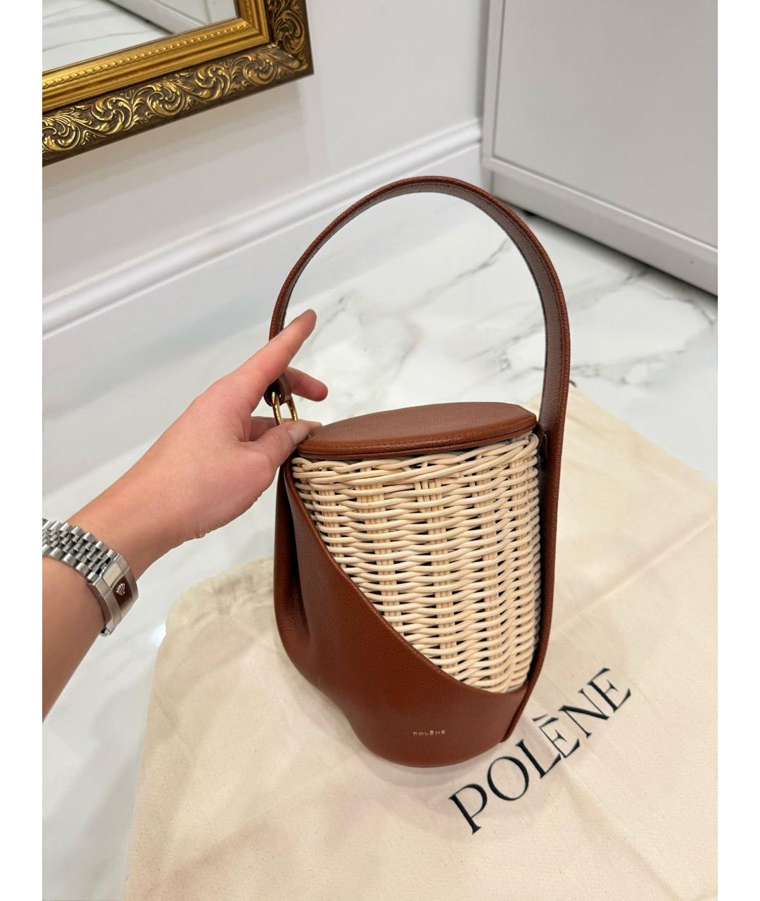 POLENE Мульти пелетеная сумка с короткими ручками, фото 4