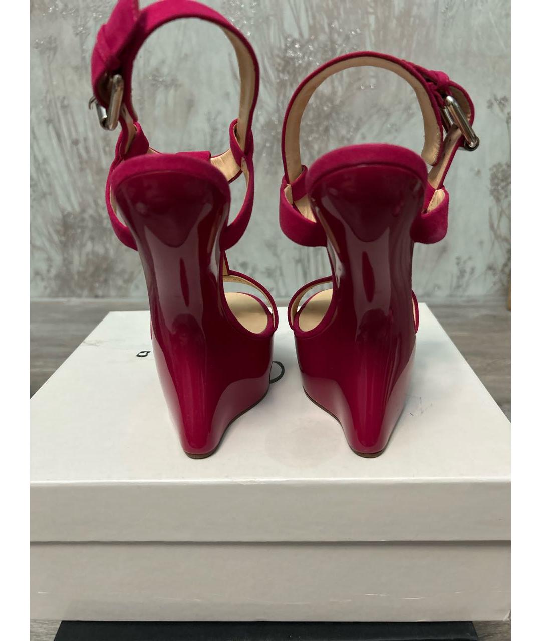 GIUSEPPE ZANOTTI DESIGN Фуксия замшевые туфли, фото 4