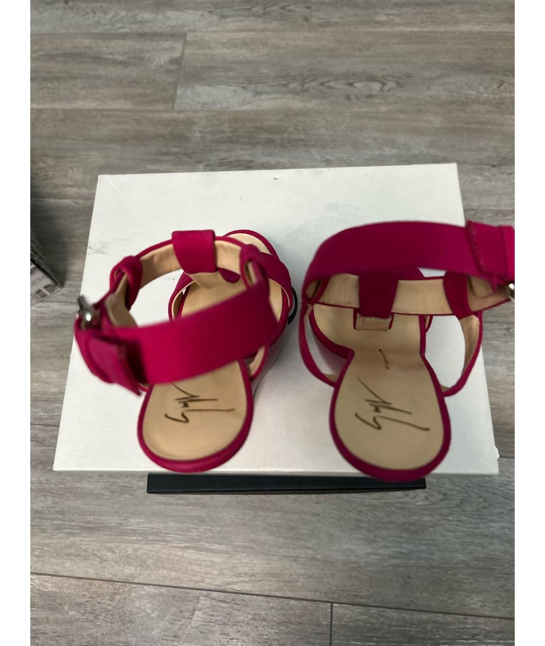 GIUSEPPE ZANOTTI DESIGN Фуксия замшевые туфли, фото 3