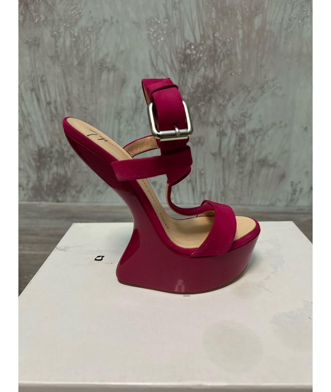 GIUSEPPE ZANOTTI DESIGN Фуксия замшевые туфли, фото 5