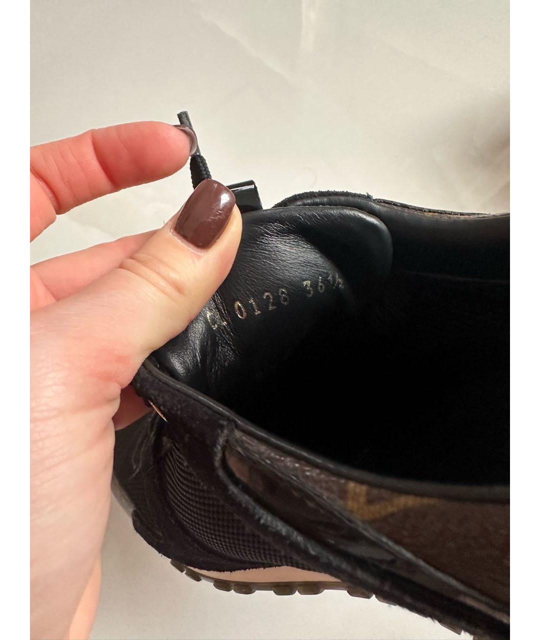 LOUIS VUITTON Коричневые текстильные кроссовки, фото 7