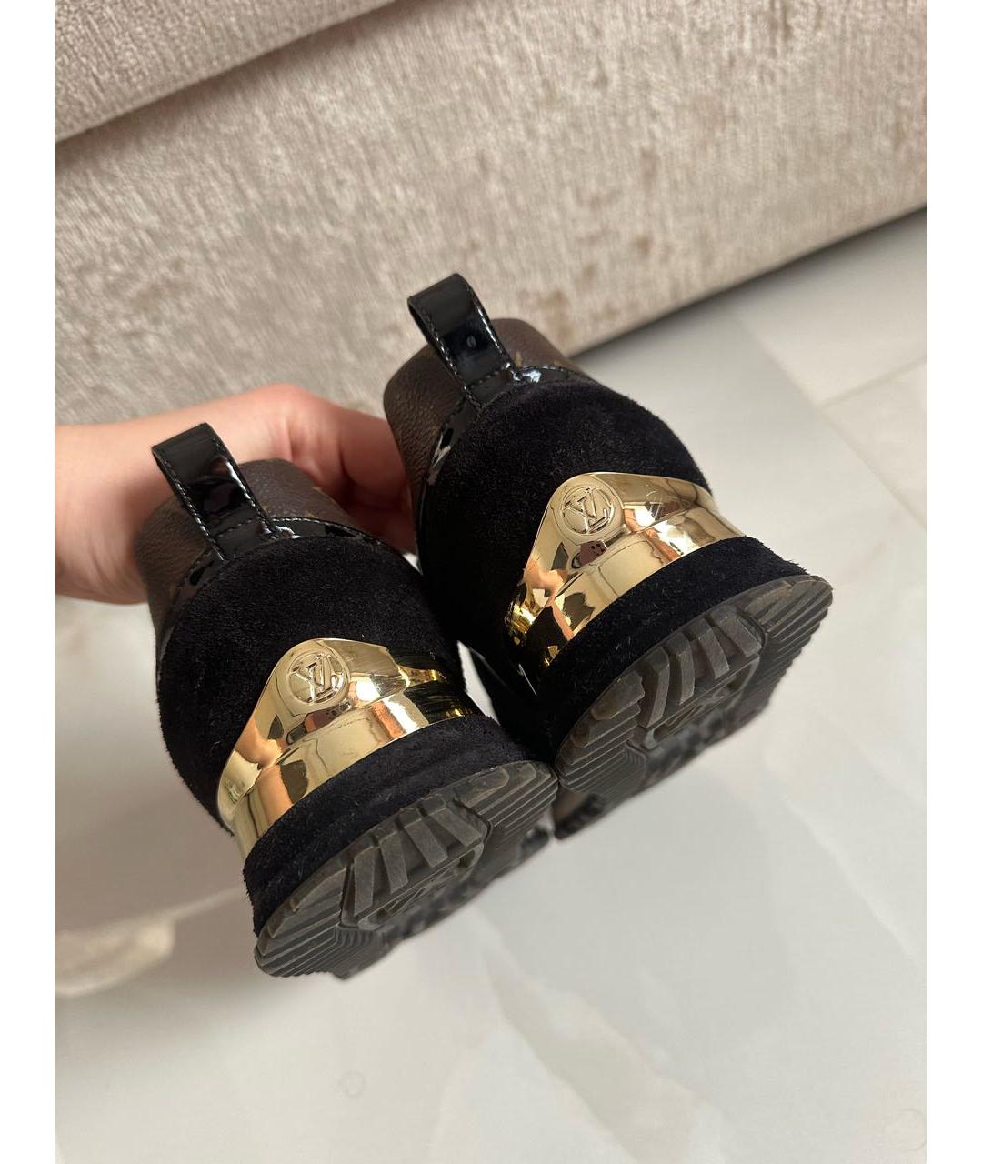 LOUIS VUITTON Коричневые текстильные кроссовки, фото 3