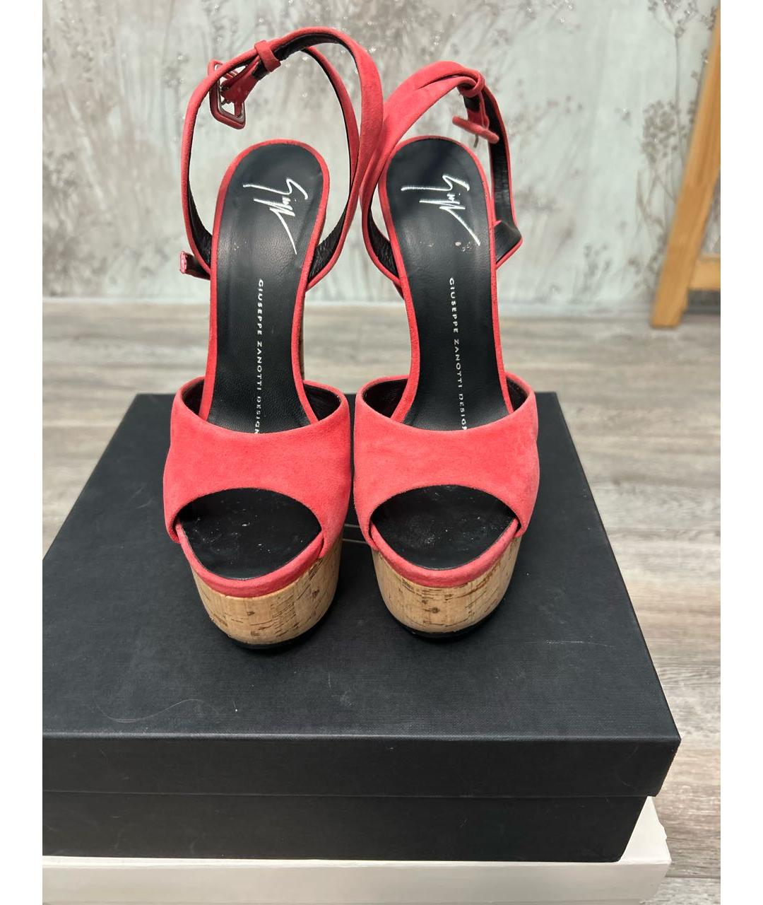 GIUSEPPE ZANOTTI DESIGN Коралловые замшевые туфли, фото 2