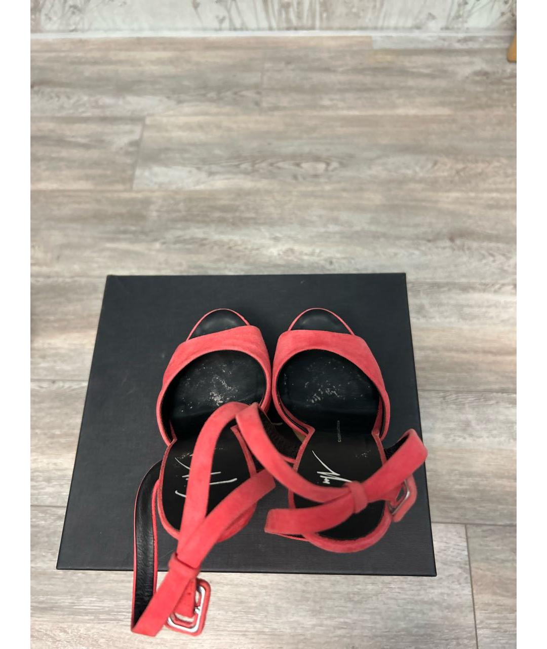 GIUSEPPE ZANOTTI DESIGN Коралловые замшевые туфли, фото 3