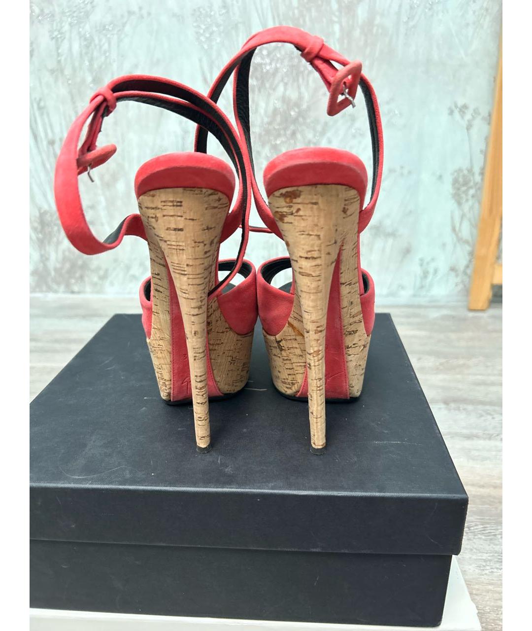 GIUSEPPE ZANOTTI DESIGN Коралловые замшевые туфли, фото 4