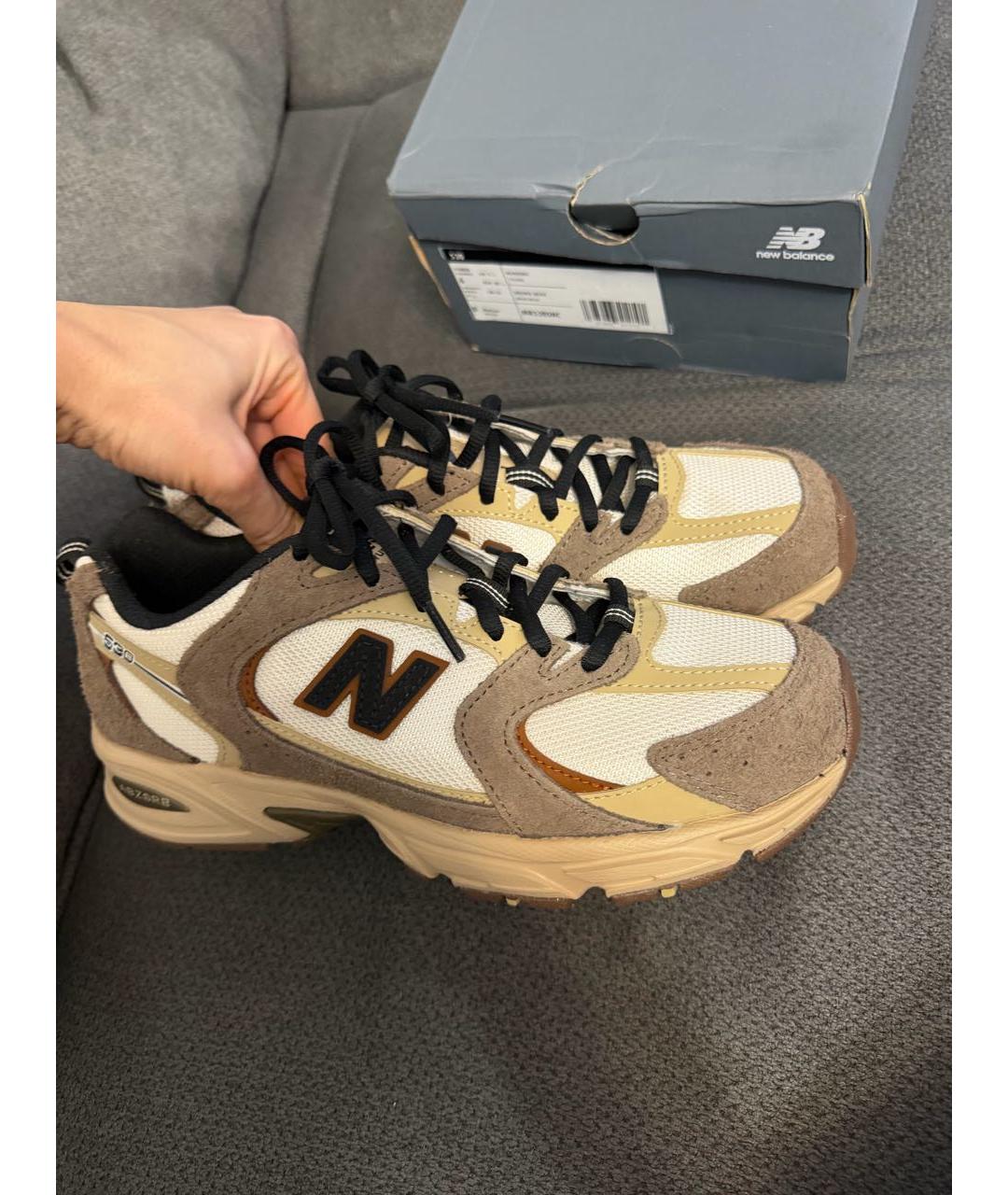 NEW BALANCE Коричневые замшевые кроссовки, фото 8