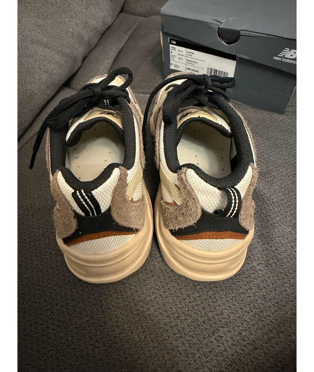 NEW BALANCE Коричневые замшевые кроссовки, фото 4