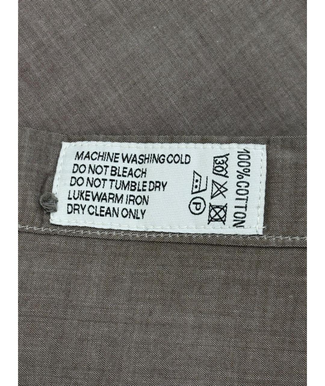 NINA RICCI Коричневая хлопковая классическая рубашка, фото 4