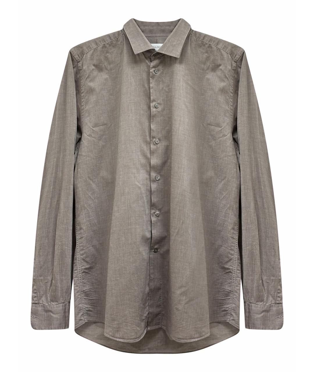 NINA RICCI Коричневая хлопковая классическая рубашка, фото 1