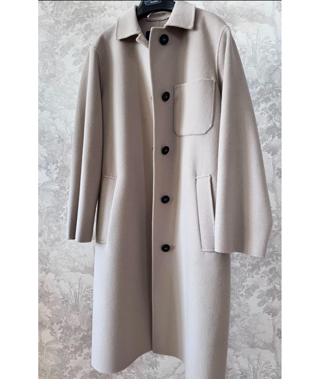 WEEKEND MAX MARA Бежевое шерстяное пальто, фото 2