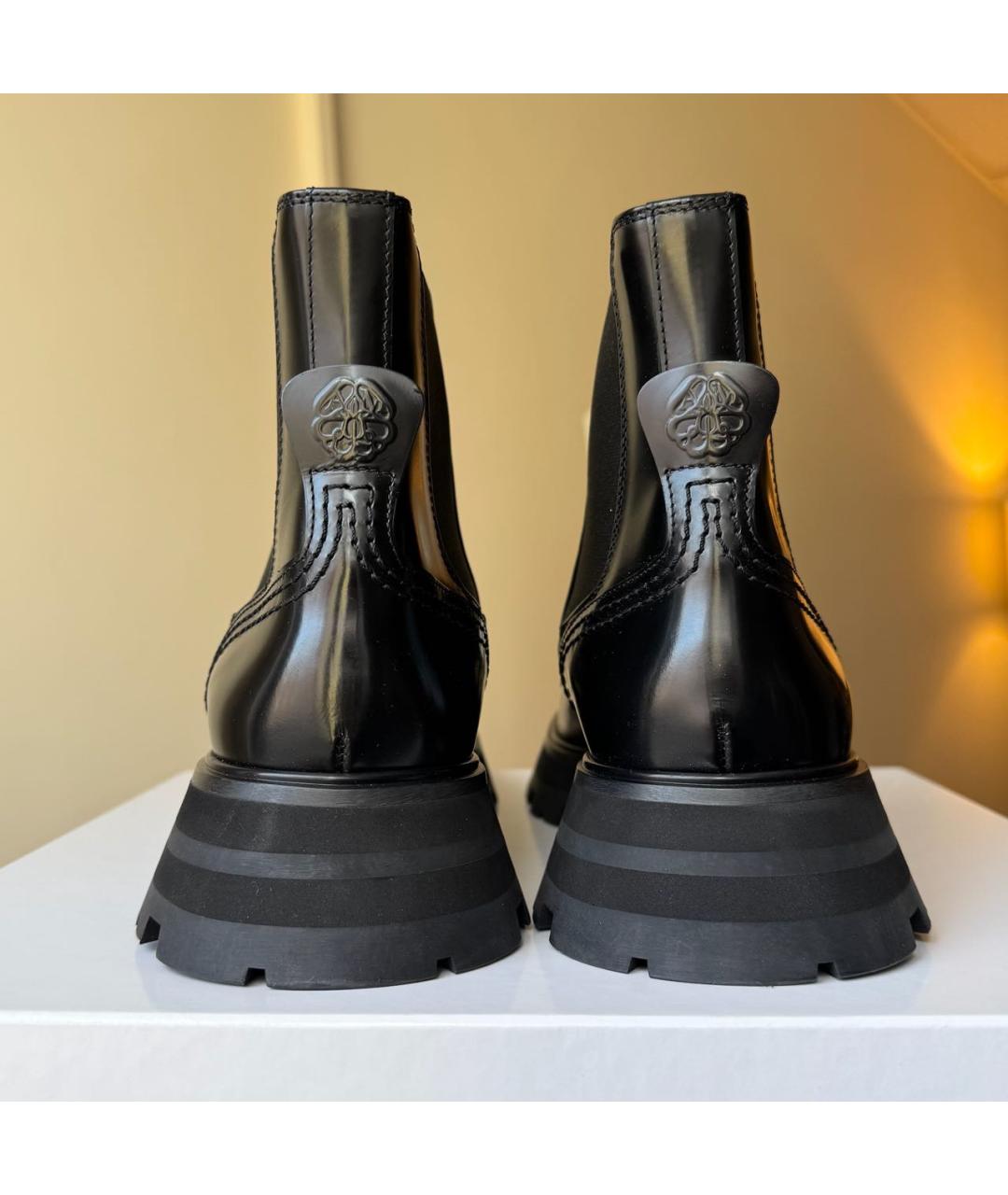 ALEXANDER MCQUEEN Черные кожаные ботинки, фото 5