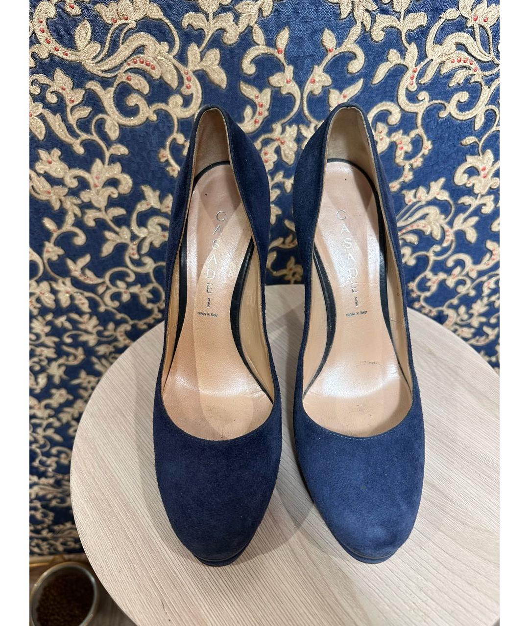 CASADEI Синие замшевые туфли, фото 2