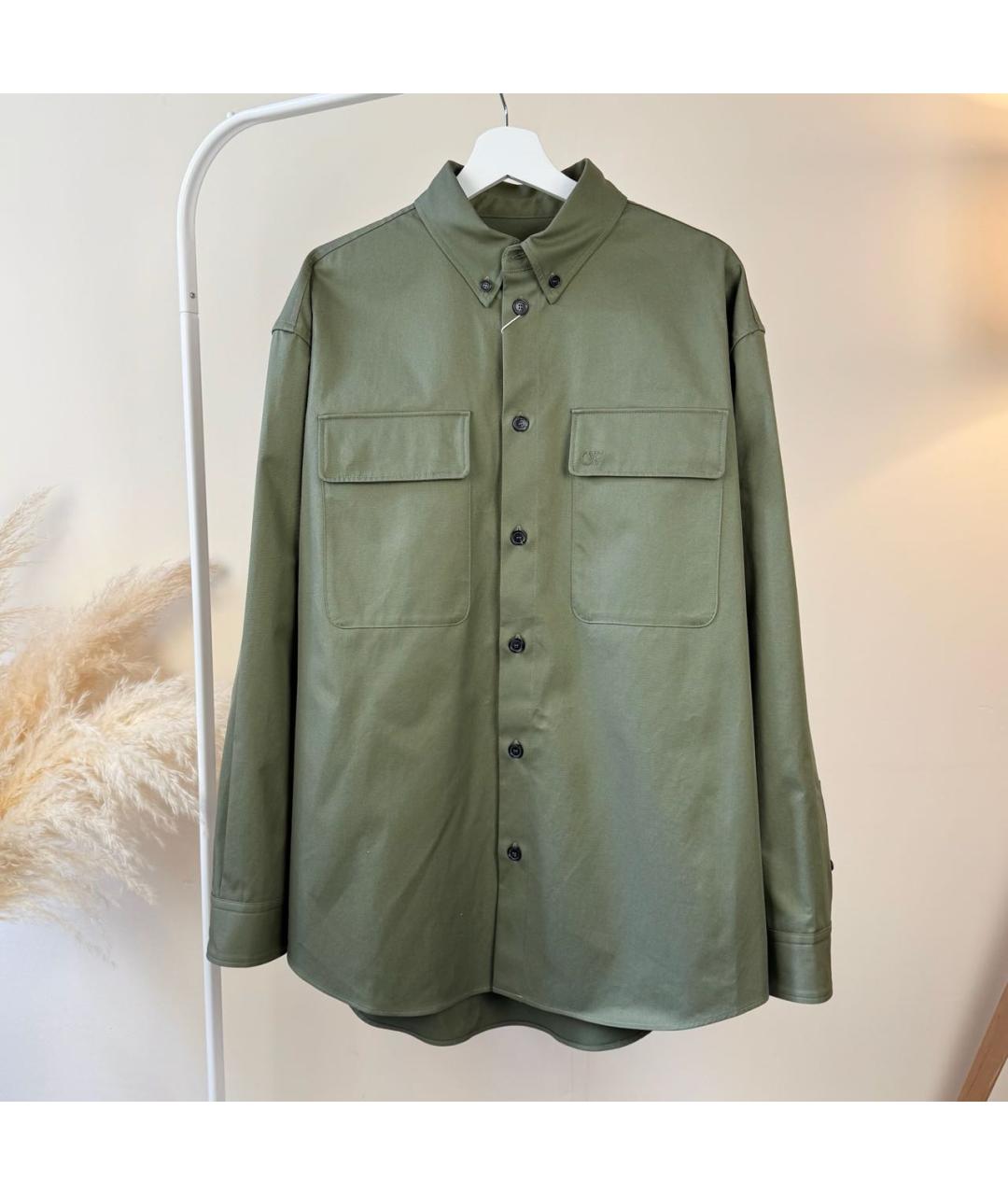 OFF-WHITE Хаки кэжуал рубашка, фото 2