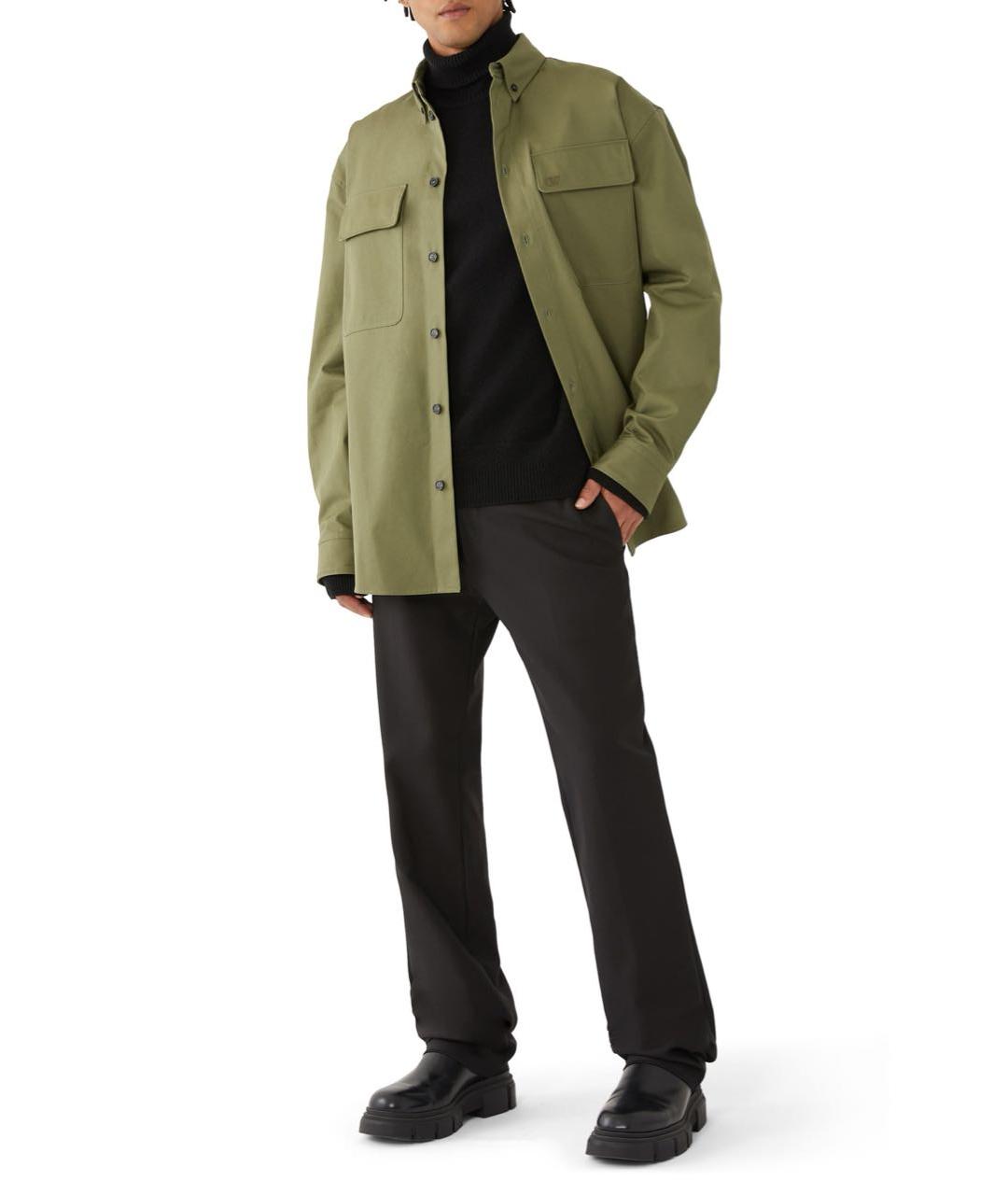 OFF-WHITE Хаки кэжуал рубашка, фото 7