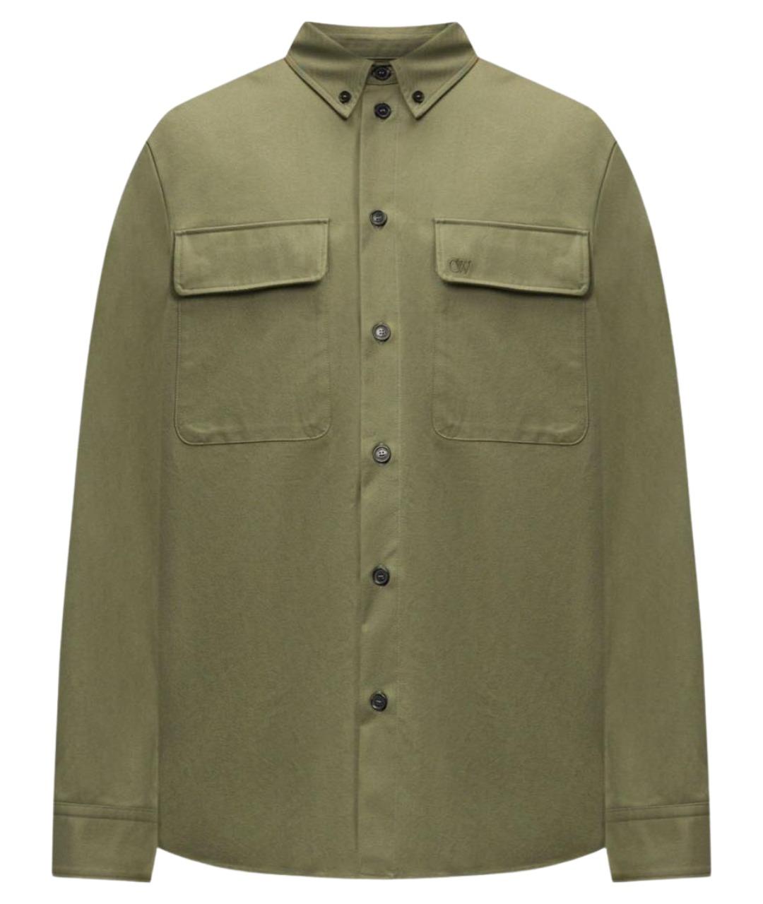 OFF-WHITE Хаки кэжуал рубашка, фото 1