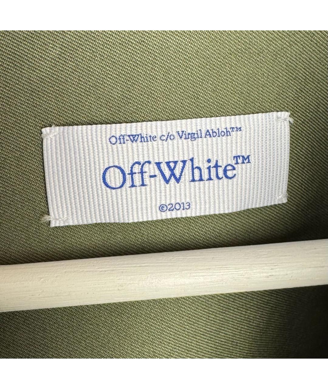 OFF-WHITE Хаки кэжуал рубашка, фото 6