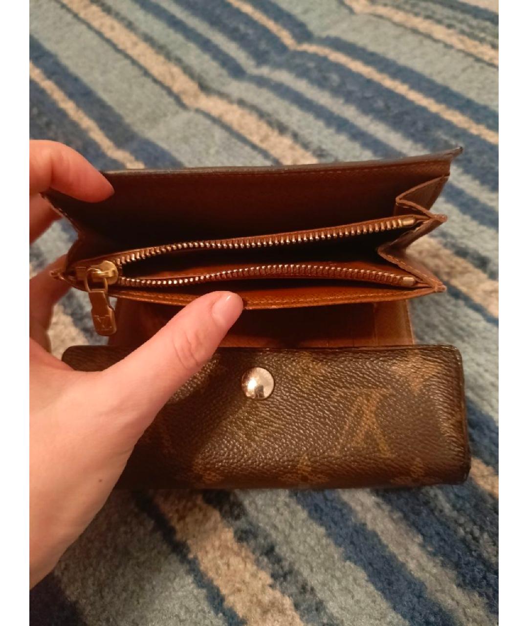LOUIS VUITTON Коричневый кошелек, фото 6