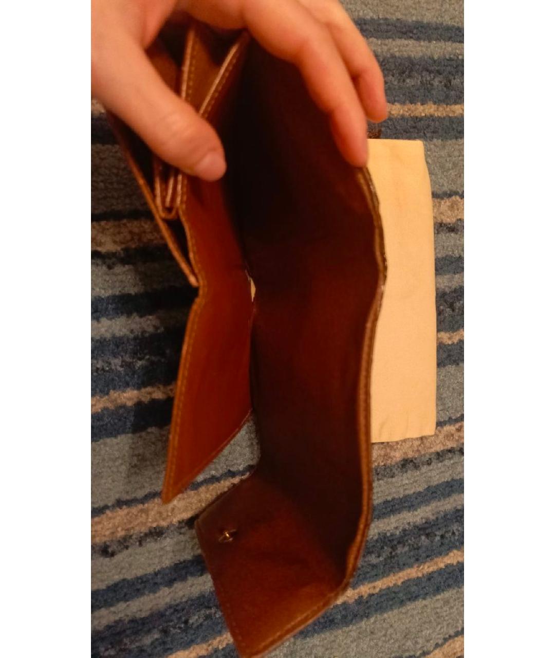 LOUIS VUITTON Коричневый кошелек, фото 9