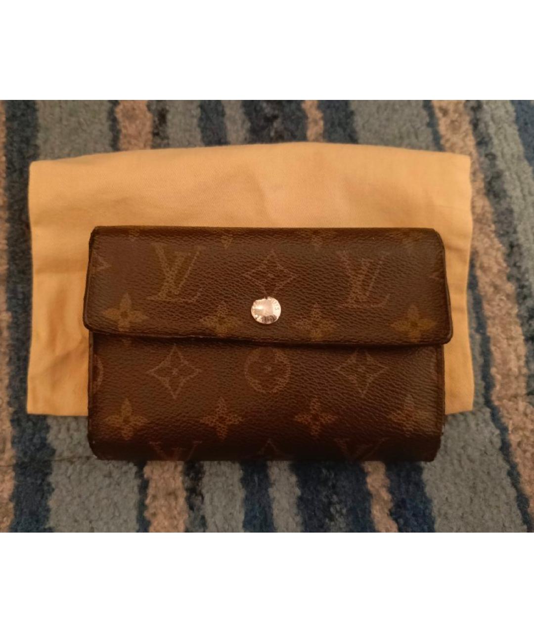 LOUIS VUITTON Коричневый кошелек, фото 10