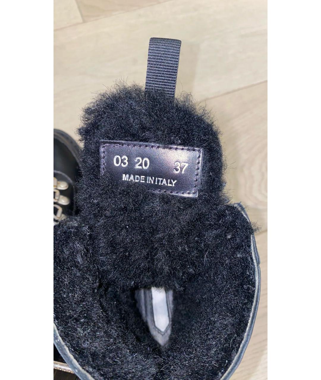 OFF-WHITE Черные кожаные ботинки, фото 5