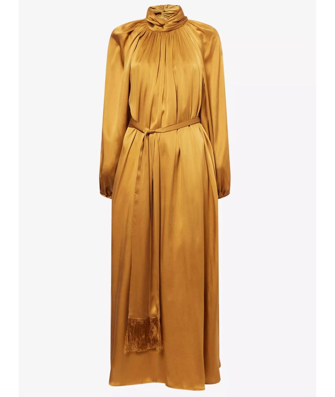 ZIMMERMANN Золотое шелковое коктейльное платье, фото 6