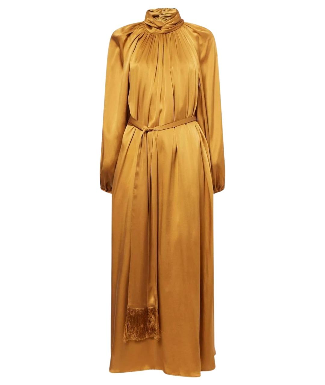 ZIMMERMANN Золотое шелковое коктейльное платье, фото 1
