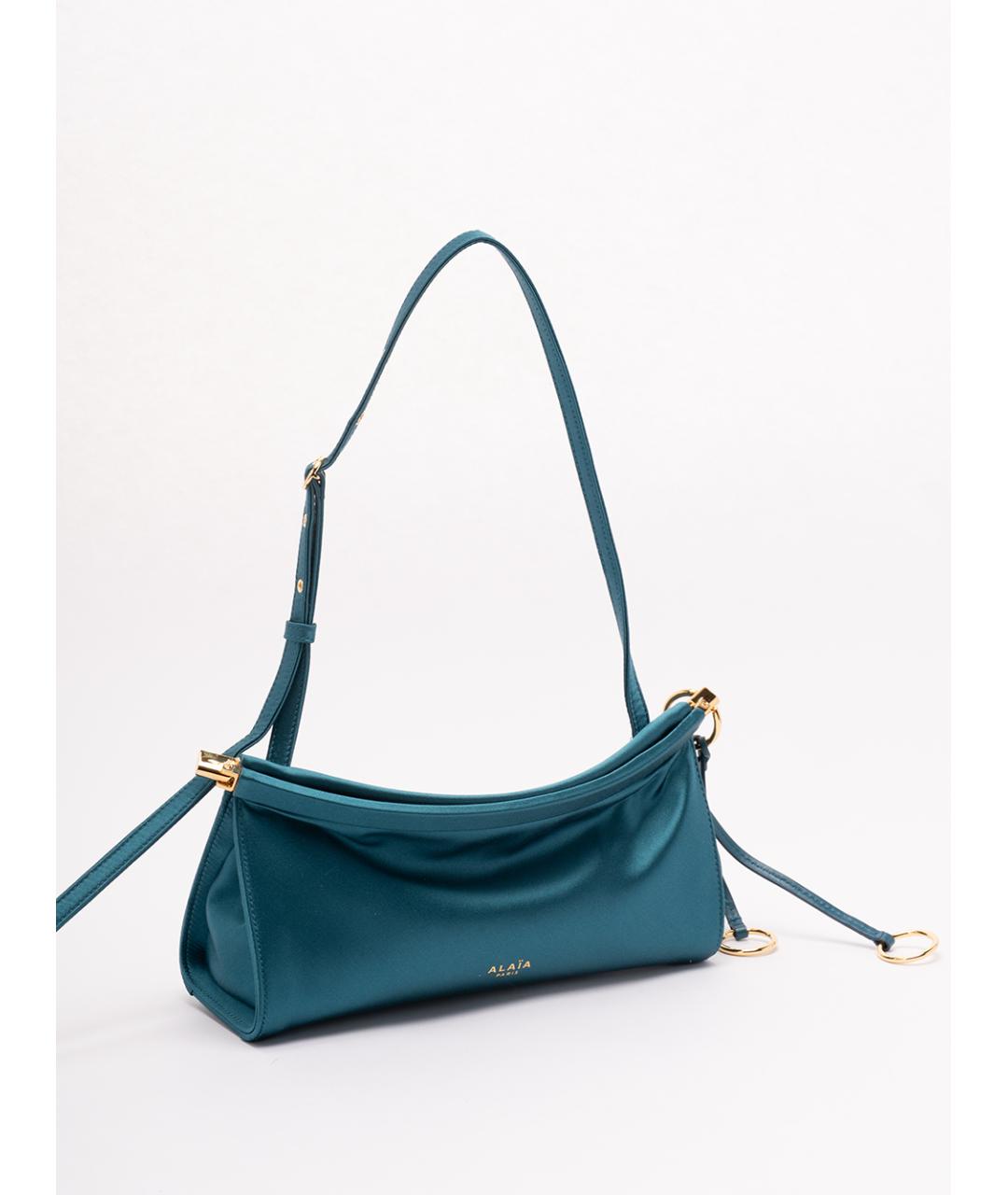 ALAIA Синяя шелковая сумка через плечо, фото 3