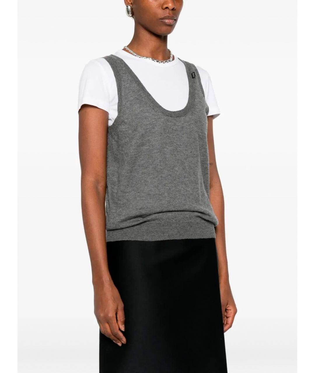 PRADA Серая кашемировая жилетка, фото 3