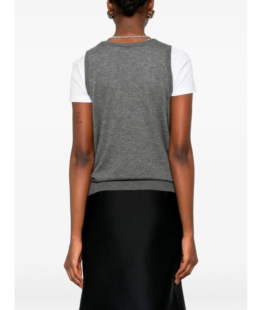 PRADA Серая кашемировая жилетка, фото 4