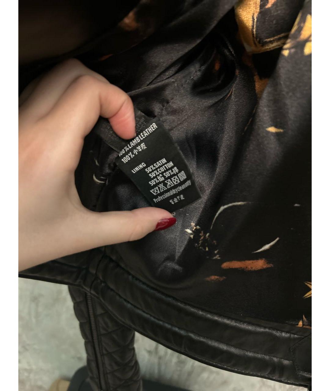 PHILIPP PLEIN Черная кожаная куртка, фото 6
