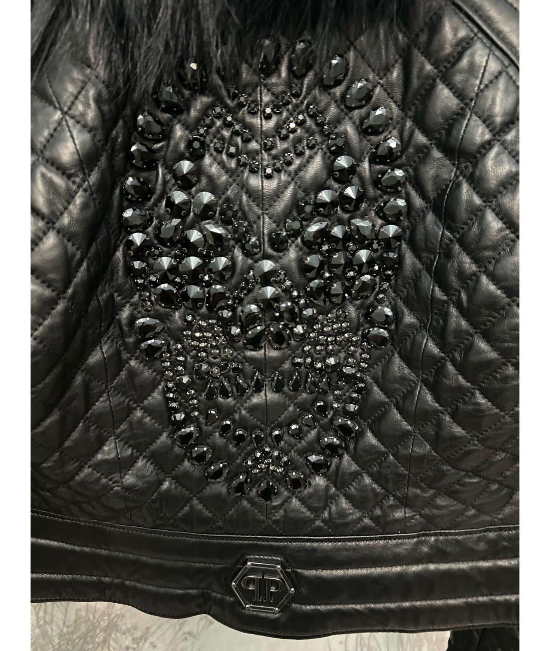 PHILIPP PLEIN Черная кожаная куртка, фото 8