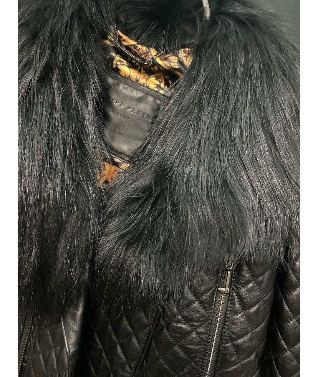 PHILIPP PLEIN Черная кожаная куртка, фото 4