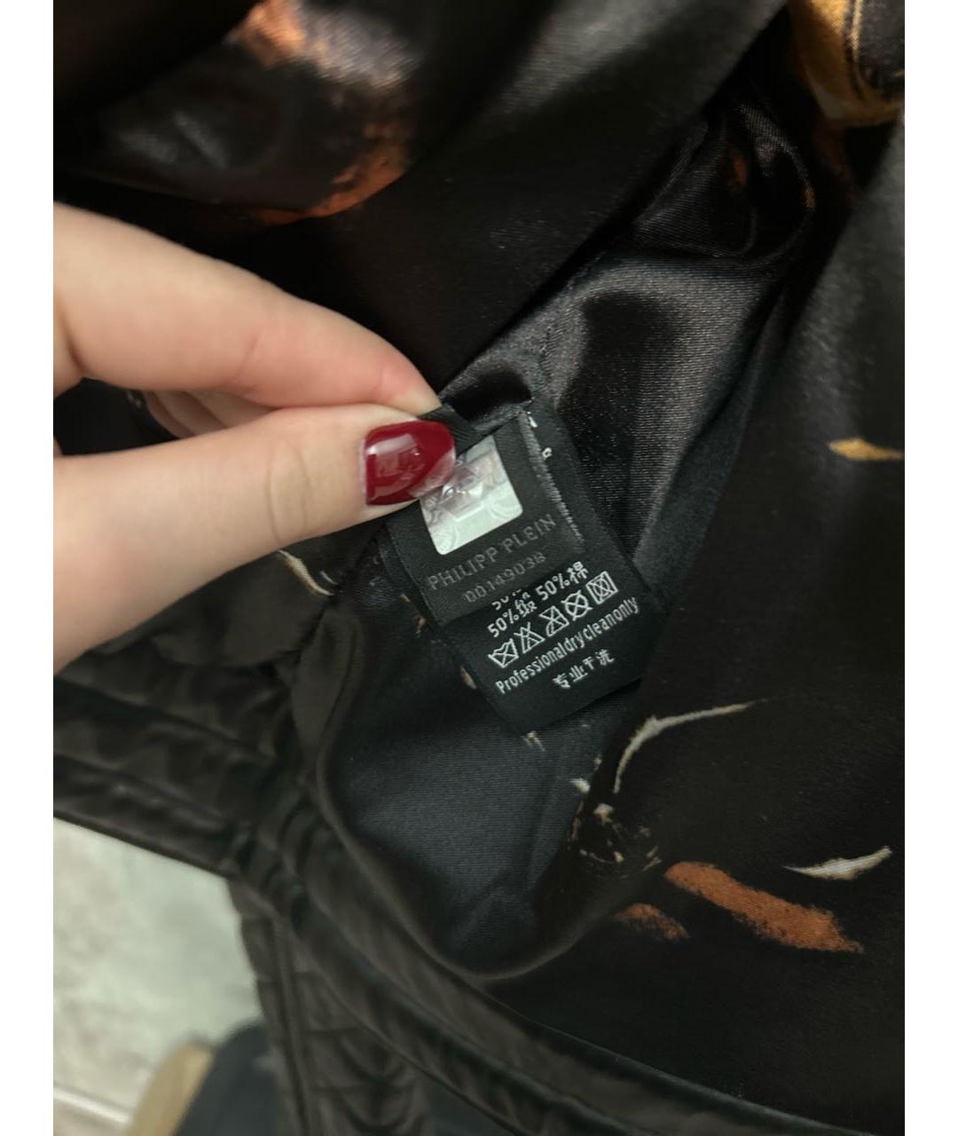 PHILIPP PLEIN Черная кожаная куртка, фото 7