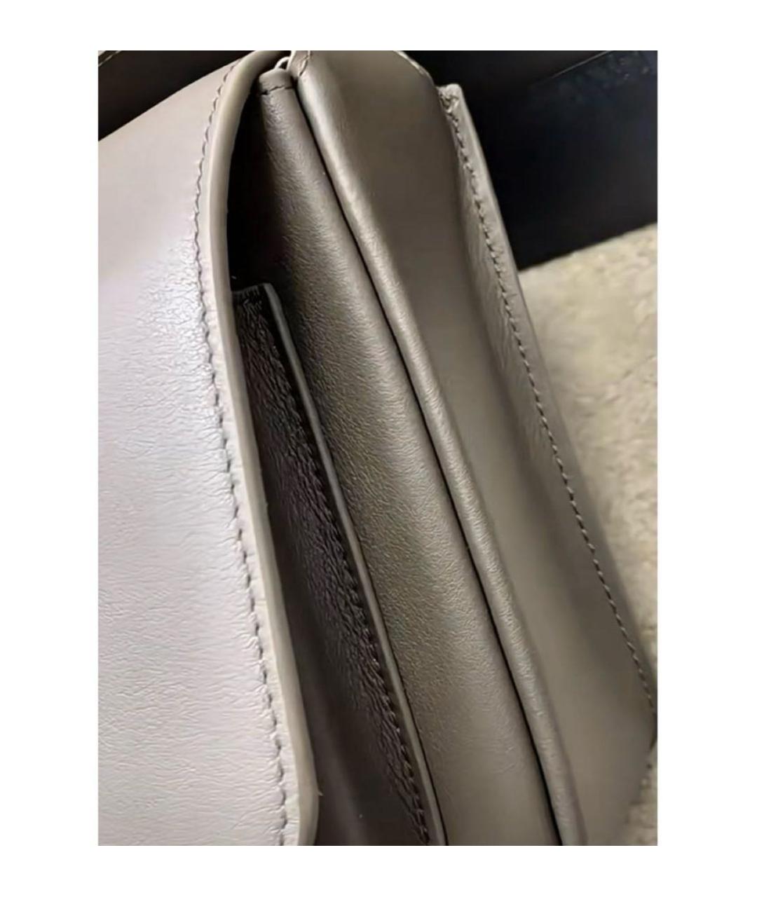 SAINT LAURENT Хаки кожаная сумка через плечо, фото 8