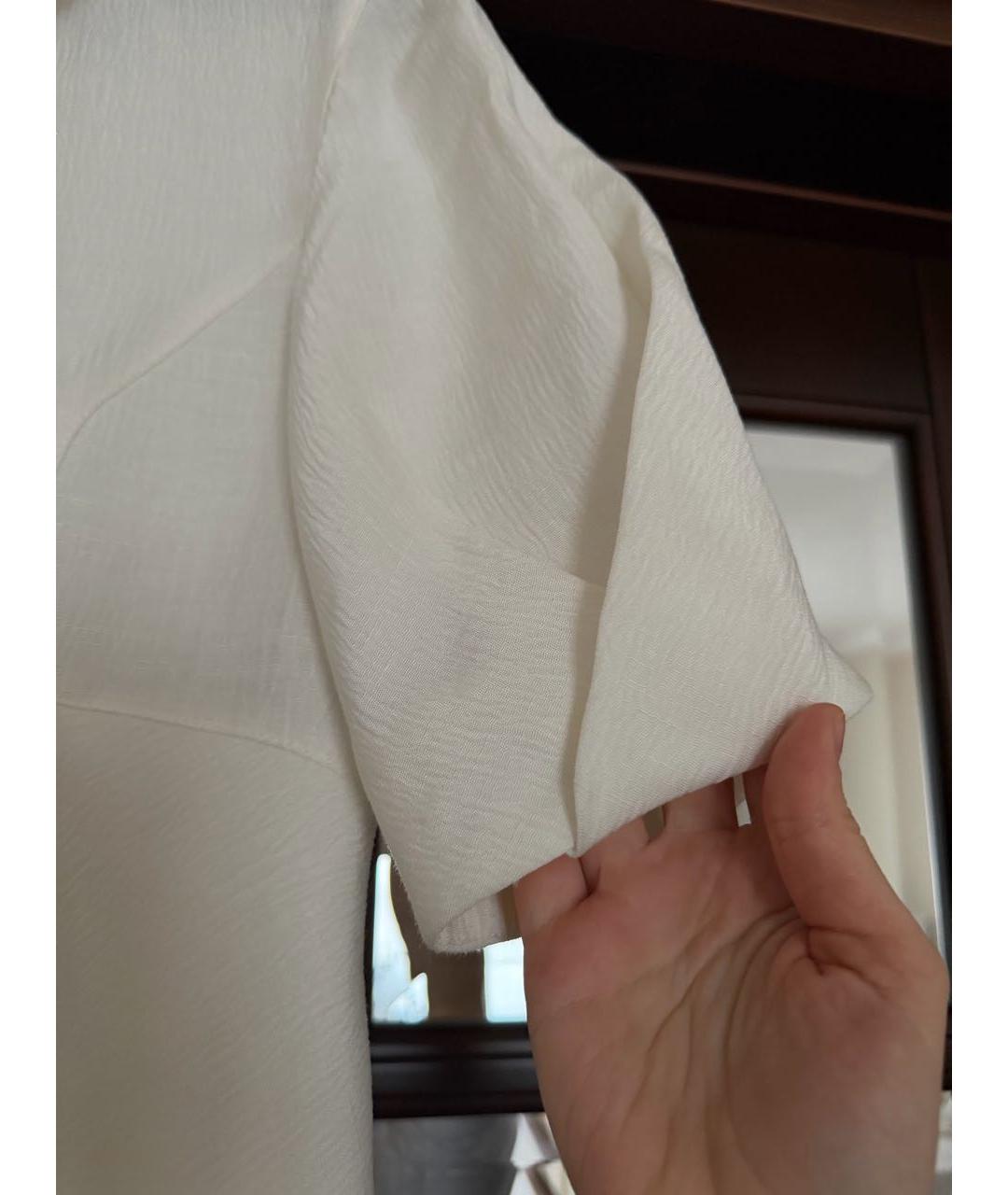 SPORTMAX Белая вискозная блузы, фото 3