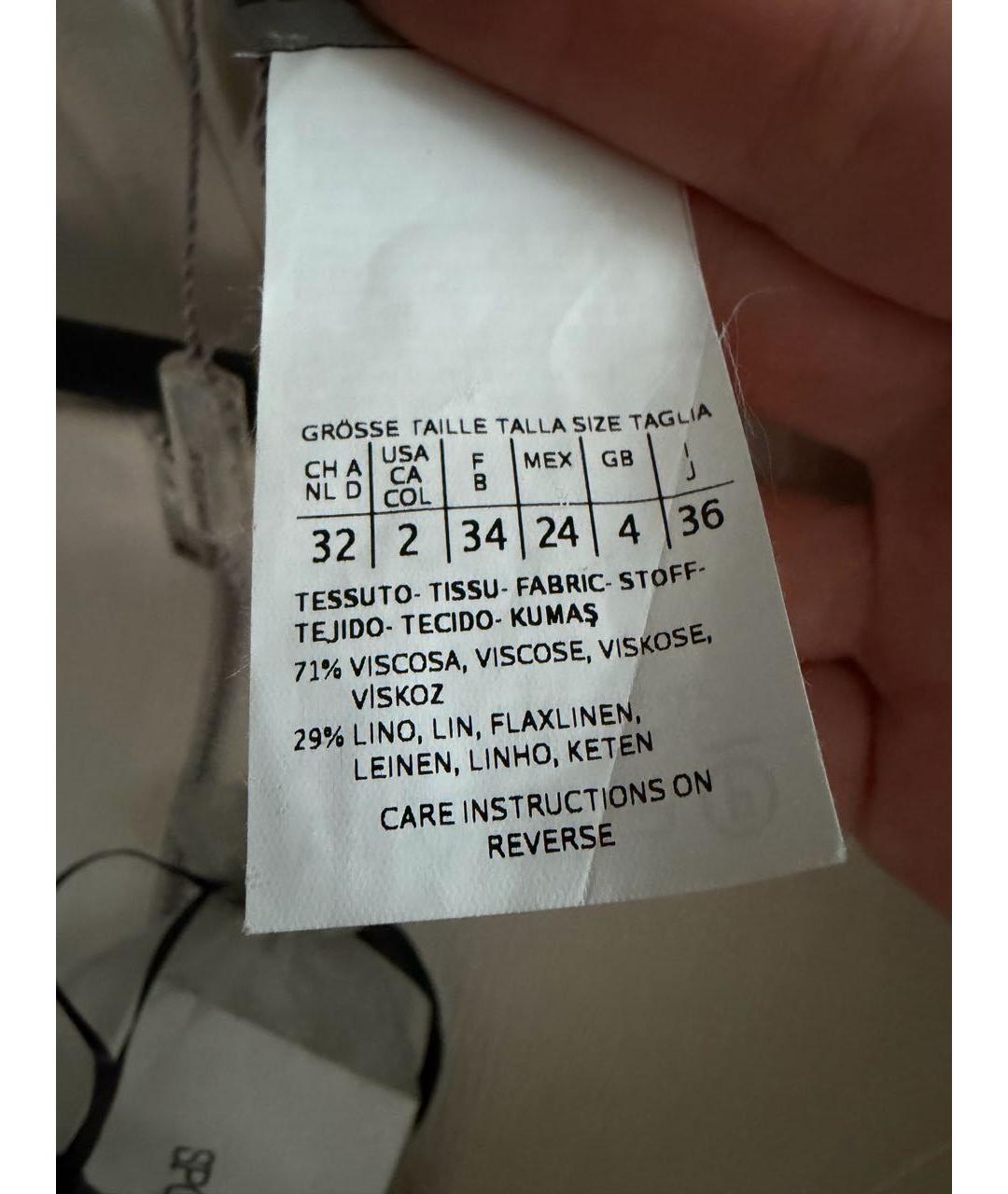 SPORTMAX Белая вискозная блузы, фото 5