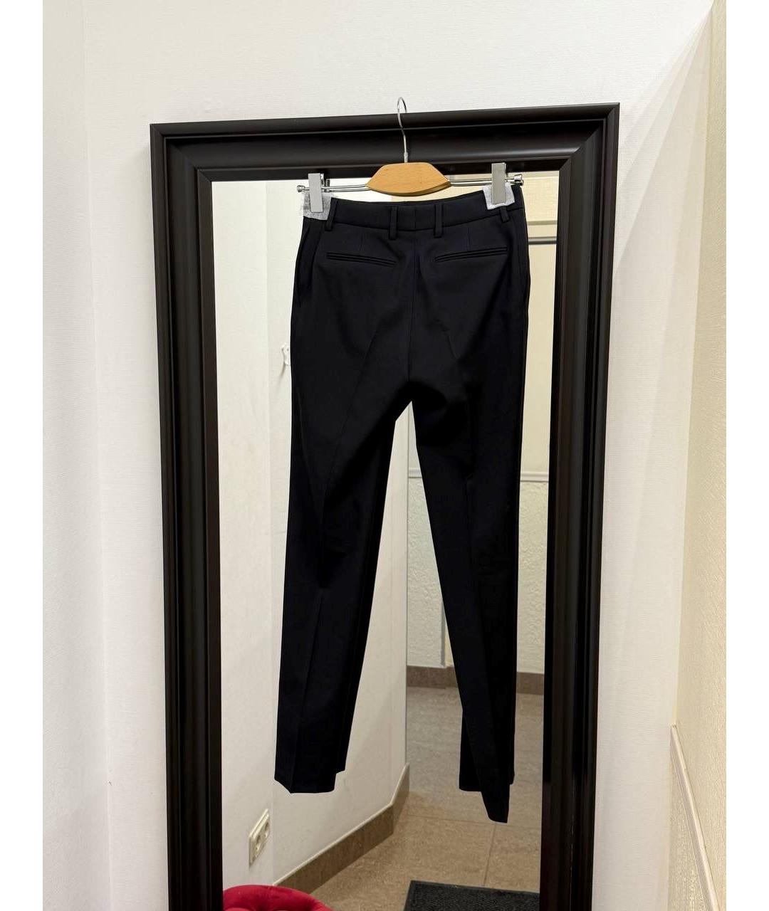 SAINT LAURENT Черные шерстяные брюки узкие, фото 3