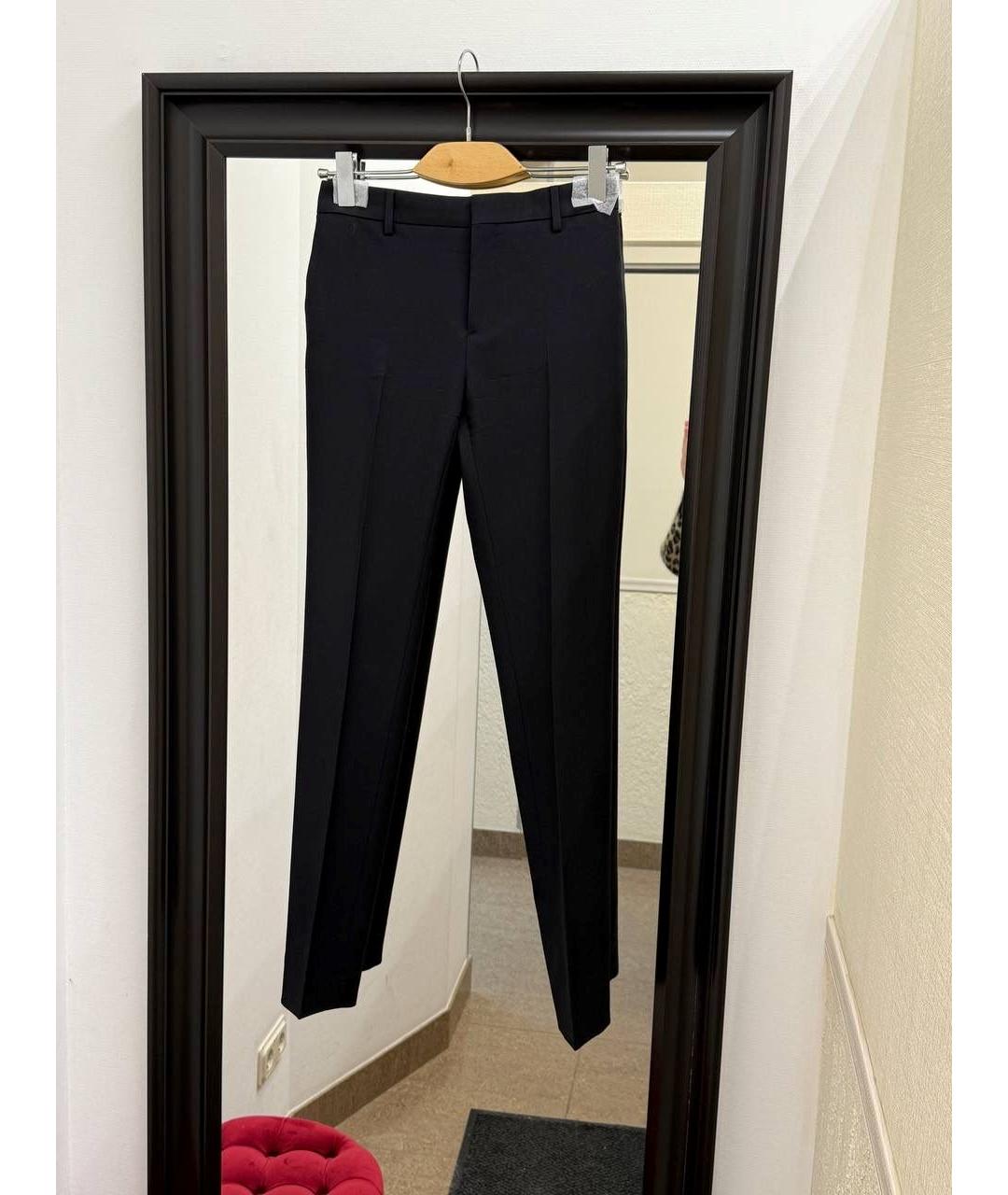 SAINT LAURENT Черные шерстяные брюки узкие, фото 2