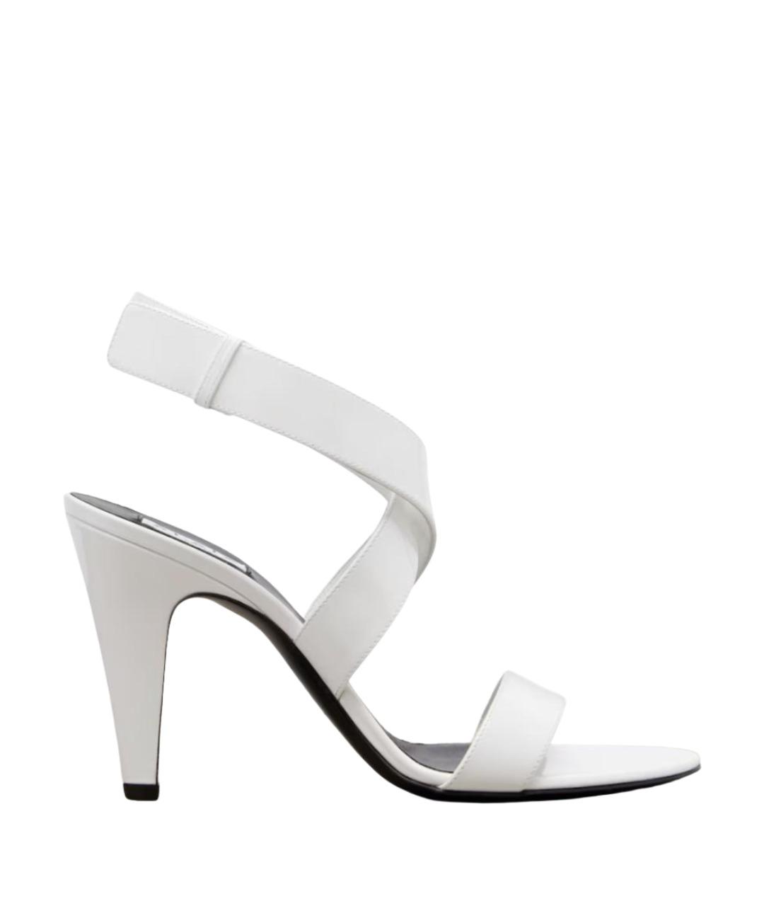 ALAIA Белые кожаные босоножки, фото 1