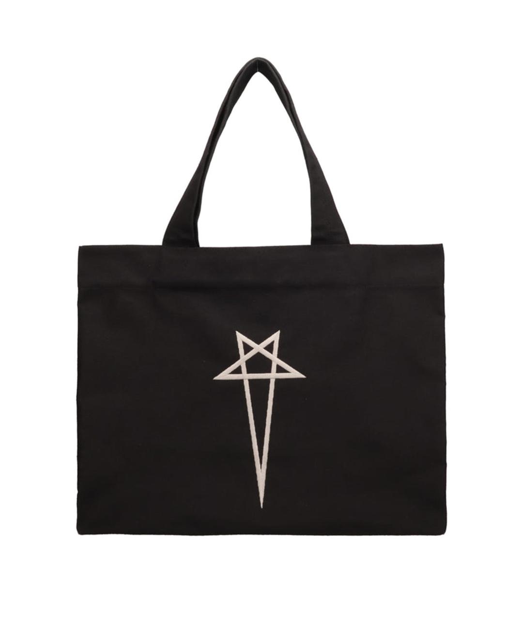 RICK OWENS Черная тканевая сумка тоут, фото 1