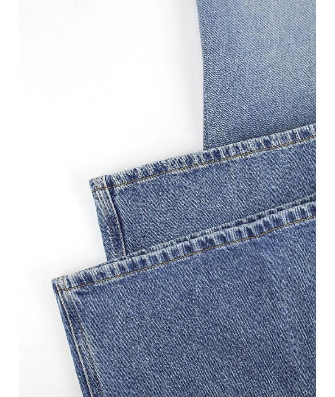 GUCCI Голубые хлопковые джинсы клеш, фото 7