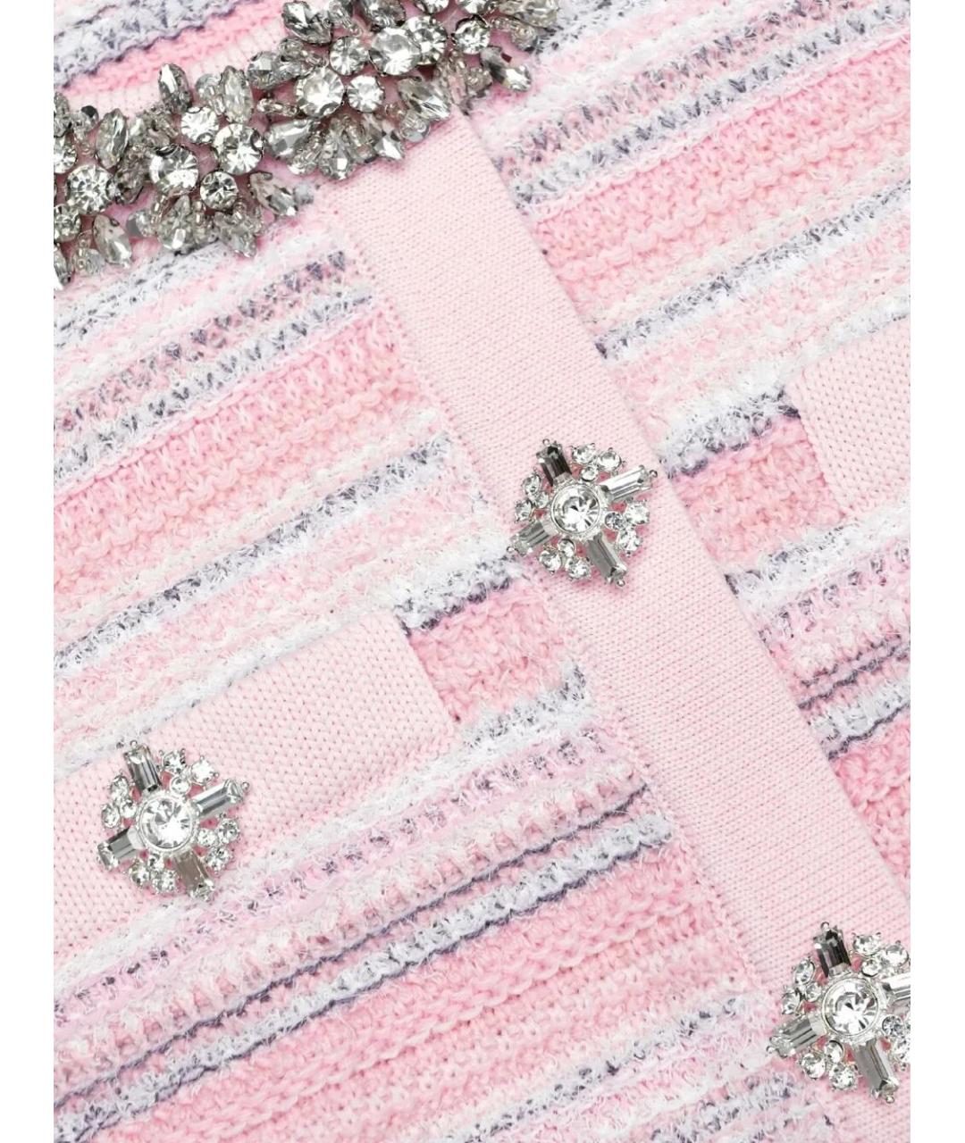 SELF-PORTRAIT Розовое полиэстеровое повседневное платье, фото 5